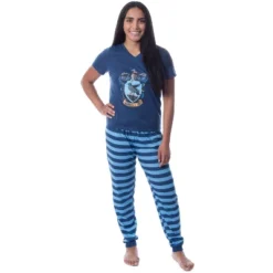 Harry Potter Womens' Hogwarts House Crest Jogger Pajama Set-All Houses -Trendy Women GUEST abe344f0 9c19 471e b741 6d9bc3136db0