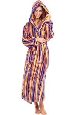 Women's Classic Winter Robe, Hooded Cozy Plush Fleece Bathrobe -Trendy Women GUEST ad449aad 02b8 4510 a1f7 7abb11e700e5