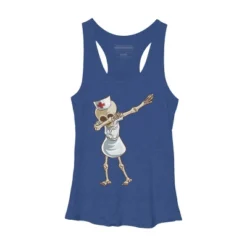 Women's Design By Humans Halloween Dabbing Funny Skeleton Nurse RN Costume Gift By COVI Racerback Tank Top -Trendy Women GUEST ae7a55eb c45f 4357 9ca9 8a9be3a2108a