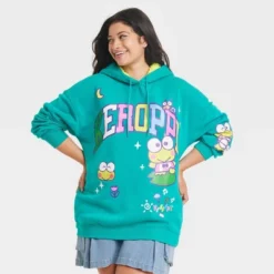 Women's Sanrio Keroppi Graphic Hoodie - Green -Trendy Women GUEST b05d06c6 5299 45b4 ae3e d043f6f7eb62