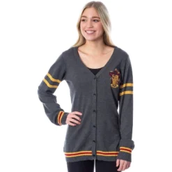 Harry Potter Womens Gryffindor House Open Front Cardigan Juniors Knit Sweater -Trendy Women GUEST b12a77ea a6cb 4453 b5bc 471aeed671cc