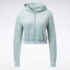 Reebok Classics Energy Q4 Velour Zip-Up Sweatshirt Womens -Trendy Women GUEST b190898f 00cc 4860 97d4 5e47aff5371b