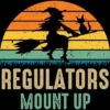 Junior's Design By Humans Regulators Mount Up Halloween Witch By RedBirdLS T-Shirt
