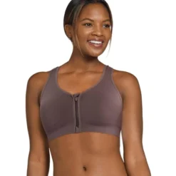 Jockey Women's Seamfree Mid Impact Zip Front Sports Bra -Trendy Women GUEST b27d4e40 af08 43c5 958e 2e0c57787262