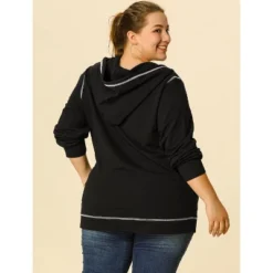 Agnes Orinda Women's Plus Size Hoodie Zip Front Long Sleeve With Pockets Track Jacket -Trendy Women GUEST b292afa0 59c2 4dbd 81b7 0bed8ef63d4d