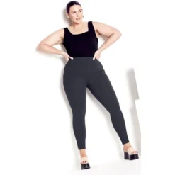 Women's Plus Size Supima® High Rise Legging Charcoal - Petite | AVENUE LEISURE 9 Women's Plus Size Supima® High Rise Legging Charcoal - Petite | AVENUE LEISURE -Trendy Women GUEST b320b45a 5574 42c0 9ffd d6e804059782