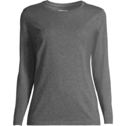 Lands' End Women's Tall Relaxed Supima Cotton Long Sleeve Crewneck T-Shirt -Trendy Women GUEST b3ce2679 78e7 402b a260 ca48f0124a44