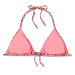 Women's Crochet Trim Triangle Bikini Top - Wild Fable™ Pink Floral Print -Trendy Women GUEST b3e0f764 9482 48be baf1 ef039b58c8f7