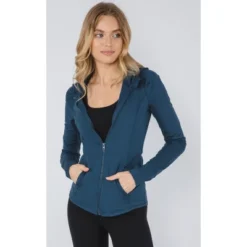 Yogalicious - Women's Slim Fit Hooded Track Jacket -Trendy Women GUEST b4de6269 fe72 472b 8676 7ba1bb7fab71