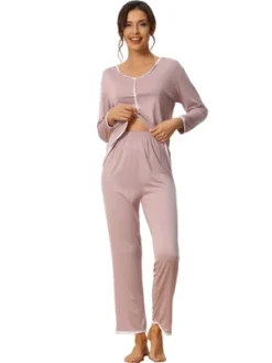 Cheibear Womens Sleepwear Pajamas Long Sleeve Pullover Tops With Pants Lounge Sets 14 Cheibear Womens Sleepwear Pajamas Long Sleeve Pullover Tops With Pants Lounge Sets -Trendy Women GUEST b5d4c8fd cb44 42e6 9653 2a865dc52c5d