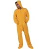 Footed Pajamas - Creamsicle Adult Hoodie Fleece Onesie