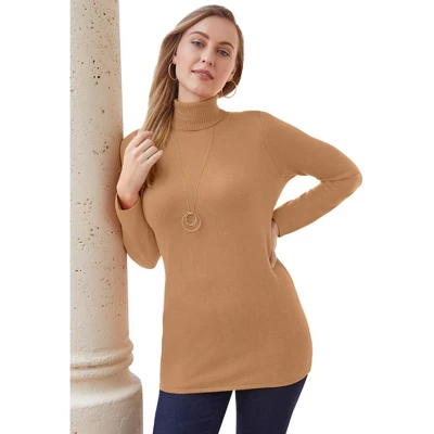 Jessica London Women’s Plus Size Cotton Cashmere Turtleneck 5 Jessica London Women’s Plus Size Cotton Cashmere Turtleneck - Image 5