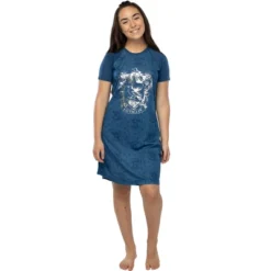 Harry Potter Juniors' Foil Print Hogwart Houses Raglan Nightgown Pajama -Trendy Women GUEST b71f69b0 a6d1 4d30 97f0 e4ca642ac6eb