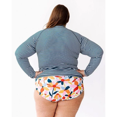 Lime Ricki Women's Indigo Stripe Rash Guard 3 Lime Ricki Women's Indigo Stripe Rash Guard - Image 3