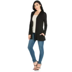 Open Front Hooded Womens Cardigan