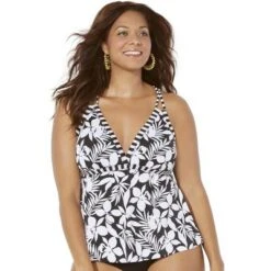 Swimsuits For All Women’s Plus Size Loop Strap Tankini Top -Trendy Women GUEST b7e7dec8 c4da 4c22 a580 98da55f5cee2