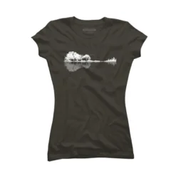 Junior's Design By Humans Nature Guitar By Maryedenoa T-Shirt -Trendy Women GUEST b9274e10 2869 4afc 9b7c 13d71de2f688