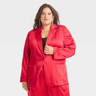 Women's Satin Blazer - A New Day™ 4 Women's Satin Blazer - A New Day™ - Image 4