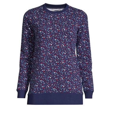 Lands' End Women's Serious Sweats Crewneck Long Sleeve Sweatshirt Tunic 1 Lands' End Women's Serious Sweats Crewneck Long Sleeve Sweatshirt Tunic