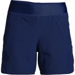 Lands' End Women's 5" Quick Dry Elastic Waist Board Shorts Swim Cover-up Shorts With Panty -Trendy Women GUEST bcb7376a f05b 4e06 ba40 f33724a341ac