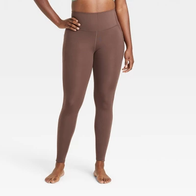 Women's Brushed Sculpt Curvy High-Rise Pocketed Leggings 28" - All In Motion™ 6 Women's Brushed Sculpt Curvy High-Rise Pocketed Leggings 28" - All In Motion™ - Image 6