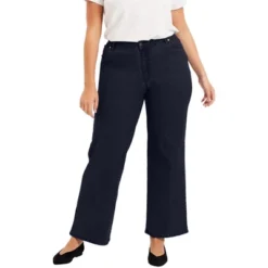 June + Vie By Roaman's Women’s Plus Size Curvie Fit Wide-Leg Jeans 11 June + Vie By Roaman's Women’s Plus Size Curvie Fit Wide-Leg Jeans -Trendy Women GUEST be0f1631 1087 4479 a9f6 9a87519d5d9e