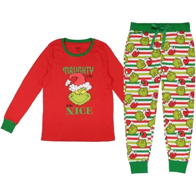 Dr. Seuss Womens' The Grinch Who Stole Christmas New Nice Lounge Pajama Sets 6 Dr. Seuss Womens' The Grinch Who Stole Christmas New Nice Lounge Pajama Sets - Image 6