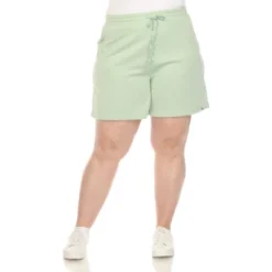 Plus Size Super Soft Drawstring Waistband Sweat Short -Trendy Women GUEST c0652069 3e1d 4650 b23c a4ffeec71ead