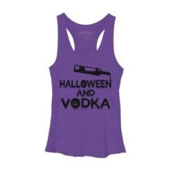 Women's Design By Humans Halloween And Vodka By Melcu Racerback Tank Top -Trendy Women GUEST c2514671 a4fc 49c3 a938 a6a9253dbc49