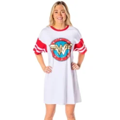 DC Comics Women's Wonder Woman Classic Logo Nightgown Pajama Shirt Dress White 7 DC Comics Women's Wonder Woman Classic Logo Nightgown Pajama Shirt Dress White -Trendy Women GUEST c3206137 c50e 45c7 a0e5 faee7d363f15