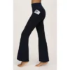 Yogalicious Womens Lux Kelly High Waist Flare Leg Pant With Side Pockets - Sky Captain - Medium
