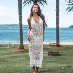 Women's Crochet Halter Cover-Up Dress - Cupshe -Trendy Women GUEST c41d76a4 976e 4dc8 86e3 2bb9f1c80ee3