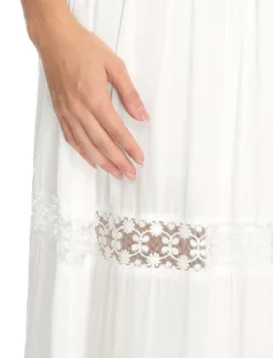 Allegra K Women's Lace Insert Vintage Swing A-Line Maxi Skirt With Elastic Waist -Trendy Women GUEST c48fa81b 4684 4f30 a382 659db233ce59