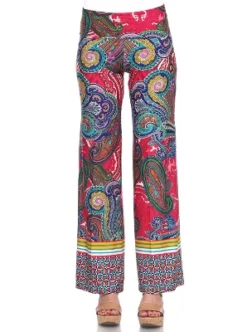 Women's Paisley Printed Palazzo Pants - White Mark -Trendy Women GUEST c595abd5 55ce 4663 9475 e654afd4d2cd