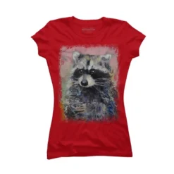 Junior's Design By Humans RACCOON By Creese T-Shirt -Trendy Women GUEST c78ff7eb 245f 4705 9848 b0a59375e274