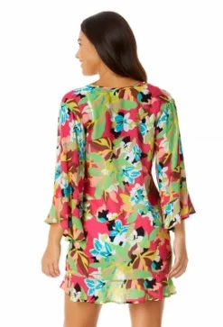Anne Cole - Women's Flounce V Neck Tunic Swimsuit Cover Up