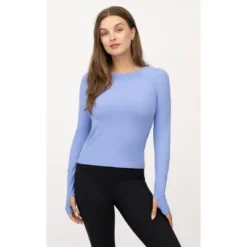 Yogalicious Womens Seamless Zaia Long Sleeve Active Shirt -Trendy Women GUEST cb8c259b 767c 4237 8d39 94d5da3e960e