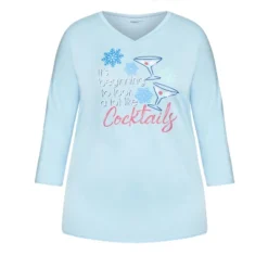 Women's Plus Size Shine Sleep Top - Pink | AVENUE -Trendy Women GUEST cc50b463 1274 4a13 867b 194e0e33dd64