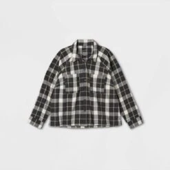 Women's Long Sleeve Adaptive Flannel Faux Button-Down Hook And Loop Shirt - Universal Thread™ -Trendy Women GUEST cc5e94f0 cb22 4397 a09f a2e27a08bb82
