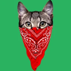 Women's Design By Humans Gangster Cat By Clingcling Racerback Tank Top