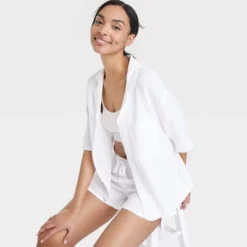 Women's 100% Cotton Gauze Short Sleeve Notch Collar Top - Stars Above™ 7 Women's 100% Cotton Gauze Short Sleeve Notch Collar Top - Stars Above™ -Trendy Women GUEST cd7c691b 12ad 4a0b 9a52 2c78f207ea0e