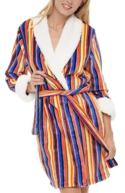 Women's Classic Plush Robe, Short Fleece Bathrobe Prints 23 Women's Classic Plush Robe, Short Fleece Bathrobe Prints -Trendy Women GUEST cdb90dca 1d14 4456 9569 4b6707238018