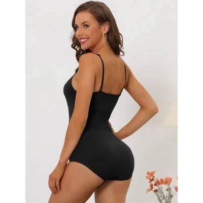 Allegra K Women's Shaping Tummy Control Adjustable Straps Sculpting Leotard 1 Allegra K Women's Shaping Tummy Control Adjustable Straps Sculpting Leotard