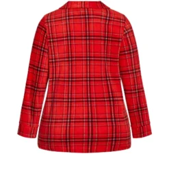 Women's Plus Size Fleece Check Sleep Top - Red | AVENUE 10 Women's Plus Size Fleece Check Sleep Top - Red | AVENUE -Trendy Women GUEST cf4a9ca4 51b3 4b77 afe8 6eba7b242207