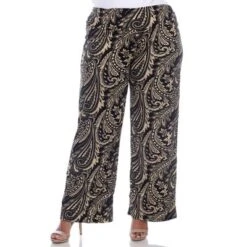 Women's Plus Size Printed Palazzo Pants - White Mark -Trendy Women GUEST cf5daba2 d3ac 474b a151 4c693676b4a6