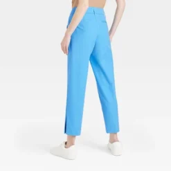 Women's Mid-Rise Slim Straight Fit Side Split Trousers - A New Dayâ„¢ Blue