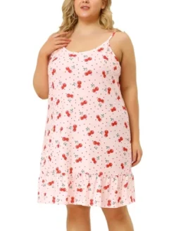 Agnes Orinda Women's Plus Size Sleeveless Fruit Ruffle Hem Nightgown 14 Agnes Orinda Women's Plus Size Sleeveless Fruit Ruffle Hem Nightgown -Trendy Women GUEST d18815f2 4ea5 42f7 a1ac 14a4e9df72e2