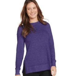 Jockey Women's French Terry Sweatshirt -Trendy Women GUEST d2038e76 0eda 4fef 8ae1 2b55c9add791