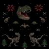 Women's Design By Humans Ugly Dino Christmas Sweater By AnotheHero Racerback Tank Top