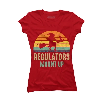 Junior's Design By Humans Regulators Mount Up Halloween Witch By RedBirdLS T-Shirt 7 Junior's Design By Humans Regulators Mount Up Halloween Witch By RedBirdLS T-Shirt - Image 7